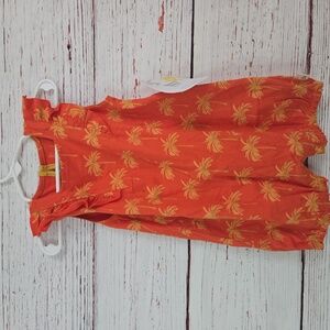 NWT Burt's Bees Baby Palm Tree Print Cotton Romper Size 24M